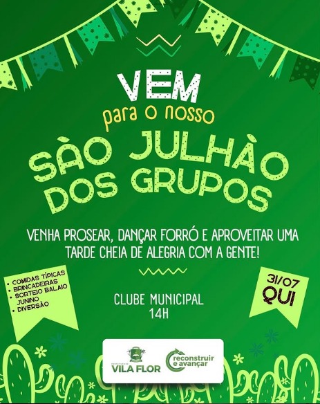 Tá chegando o São Julhão dos Grupos! 🌽🔥