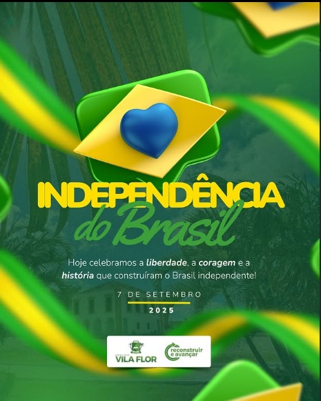 Hoje celebramos a Independência do Brasil!