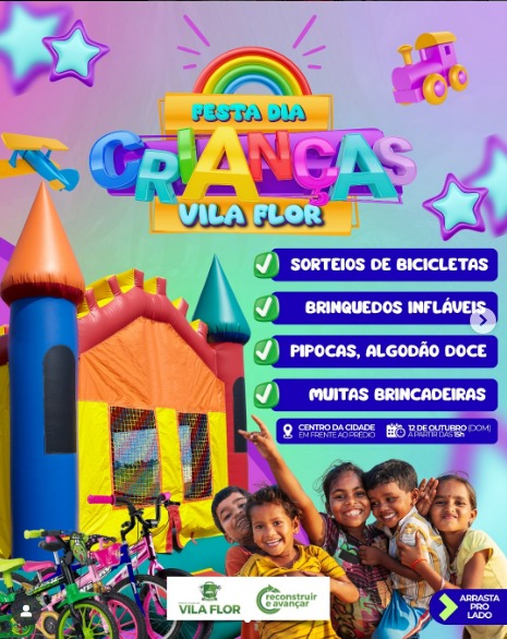 Festa do Dia das Crianças em Vila Flor! 💛