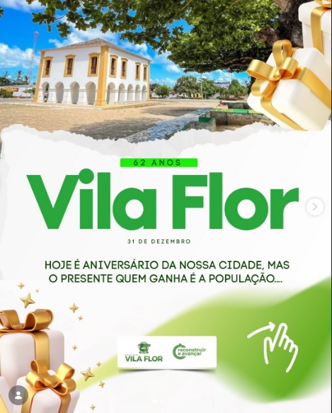 Neste 31 de dezembro, nossa cidade comemora 62 anos.