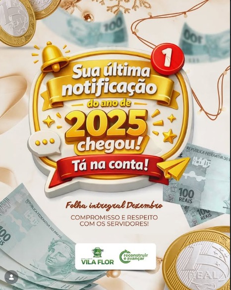 Notificação que todo servidor gosta de ver!