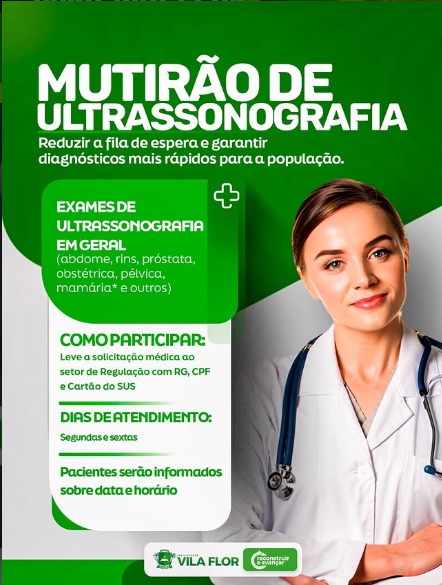 Mutirão de Ultrassonografia em Vila Flor!